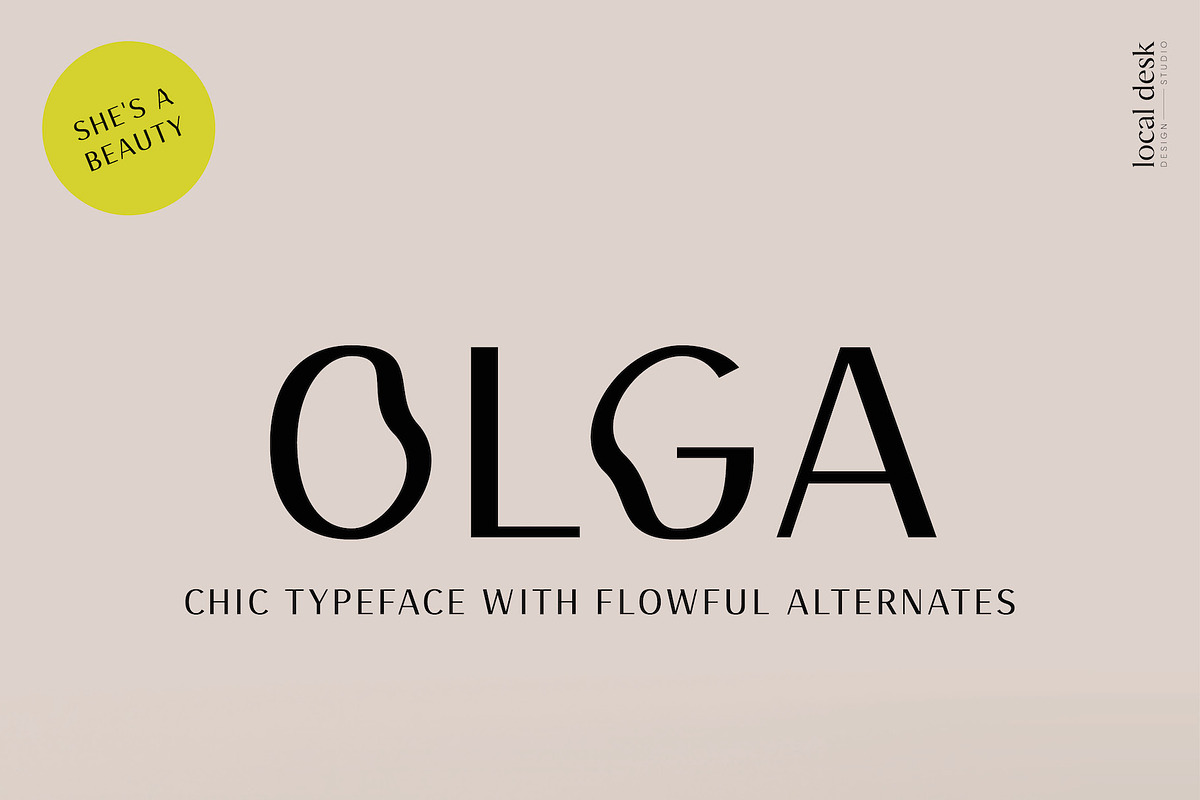 Olga Sans – Chic, Unique, Modern, a Sans Serif Font by Local Desk Designstudio (Photo 15 of 16)