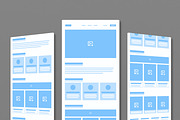 Blog Website Wireframe Layout, a Wireframe Template by MightyDesign (Thumbnail 1 of 6)