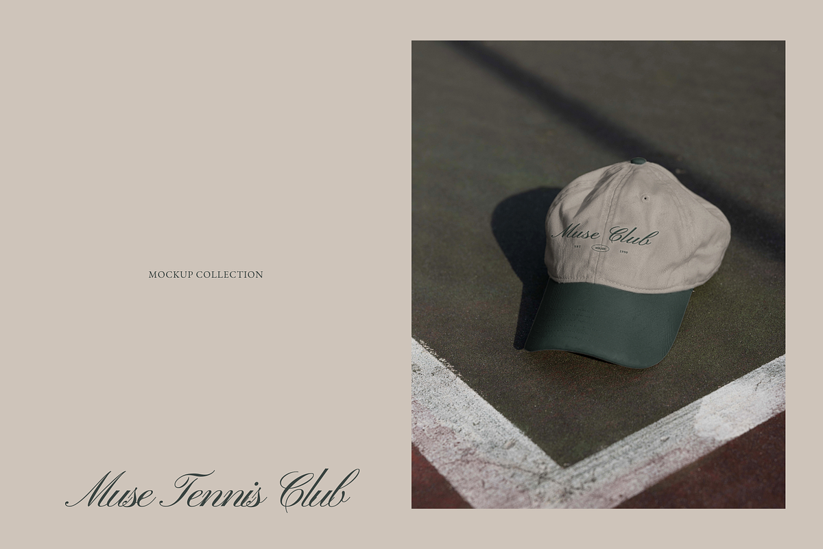 MUSE Tennis Club | Hat Mockups, a Hat Mockup by Duet Atelier (Photo 6 of 7)