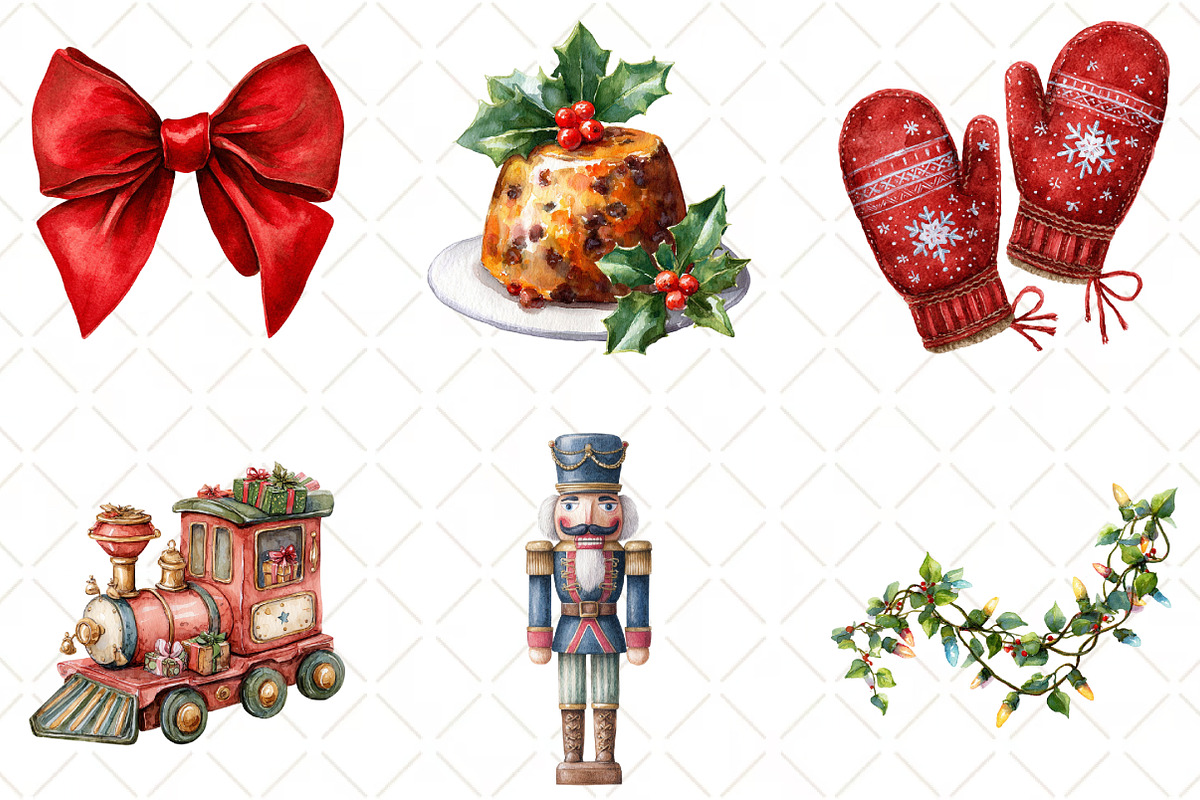 Festive Christmas Clipart, an Illustration by Black Bird Studio (Photo 2 of 6)