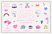 Funny Party Graphics Collection, an Object Graphic by Animoon (Thumbnail 1 of 17)