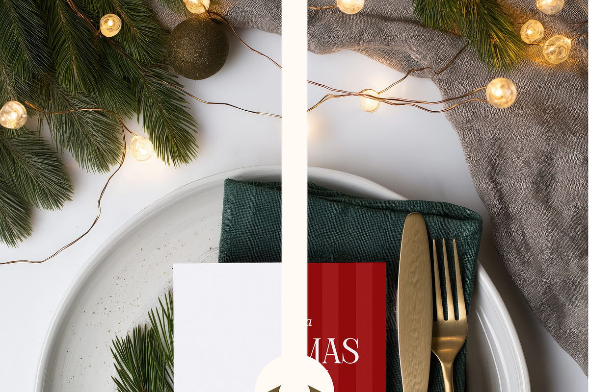 5x7 Christmas Menu Card Mockup, an Advertising Mockup by Serenefeeling (Photo 5 of 7)