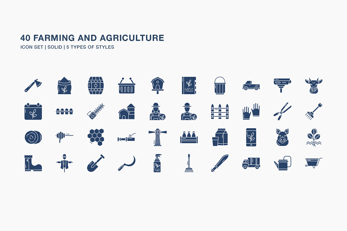Farming and agriculture icon set, an Icon by Icongeek26 (Photo 5 of 6)