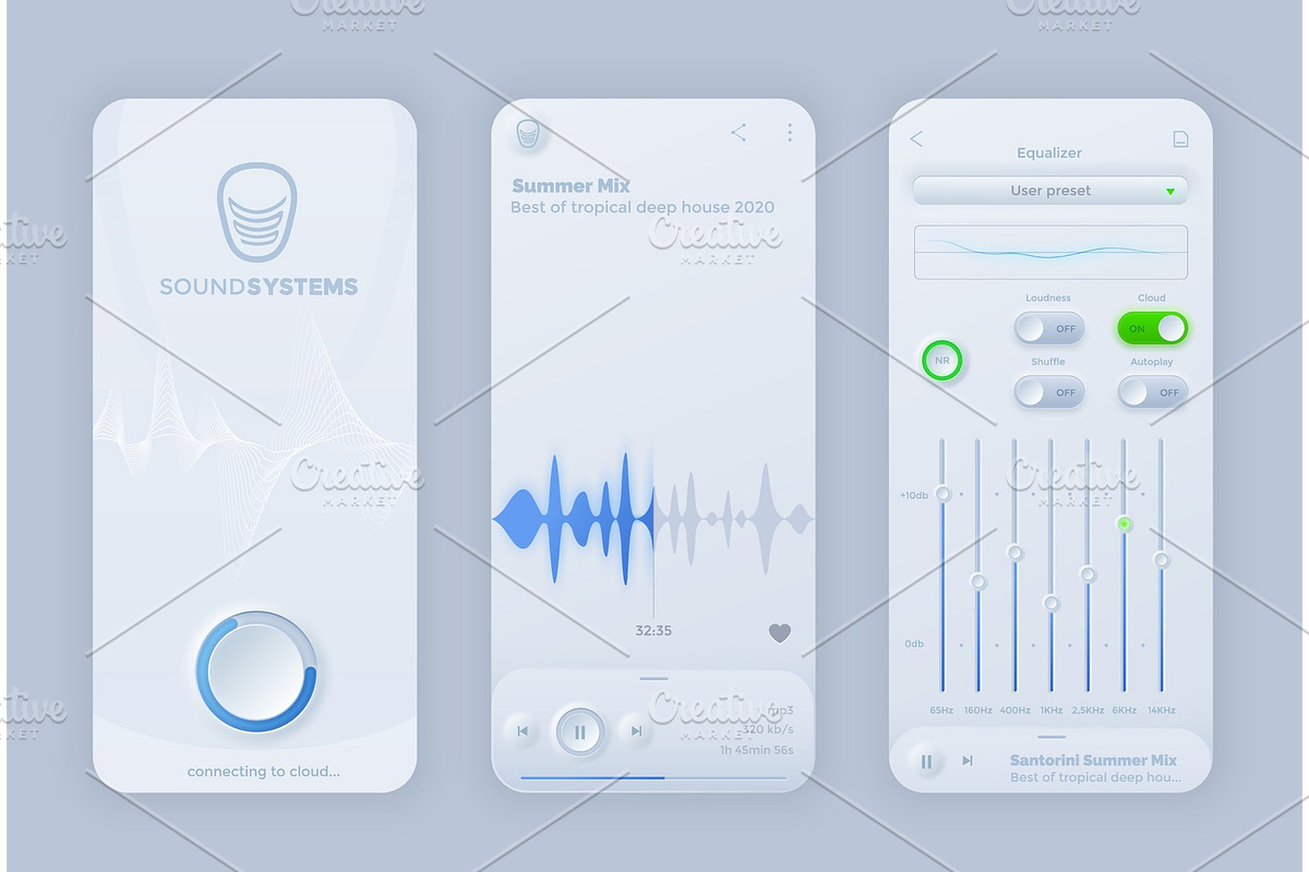 Neomorphoism interface, a Technology Illustration by Buch&Bee