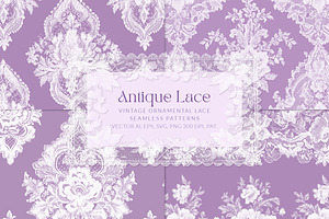 Vintage Lace Seamless Patterns, a Pattern Graphic by Olya Creative