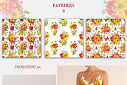 Watercolor Fall Dahlia flowers, a Seasonal Illustration by DiashaArt (Thumbnail 8 of 13)