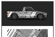 Sleek Striped Truck Wrap, an Object Illustration by CarWrap design (Thumbnail 4 of 4)