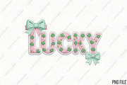 Yarn St Patricks Png Coquette Lucky, an Illustration by CraftArtStudio (Thumbnail 1 of 4)