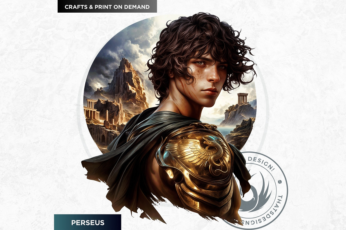 Legendary Greek heroes Clipart V2, a Person Illustration by ThatsDesignArt (Photo 7 of 10)