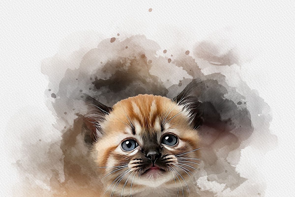 Watercolor Animal Art Photo Effect, an Action Add-On by MRI STUDIO (Photo 13 of 16)