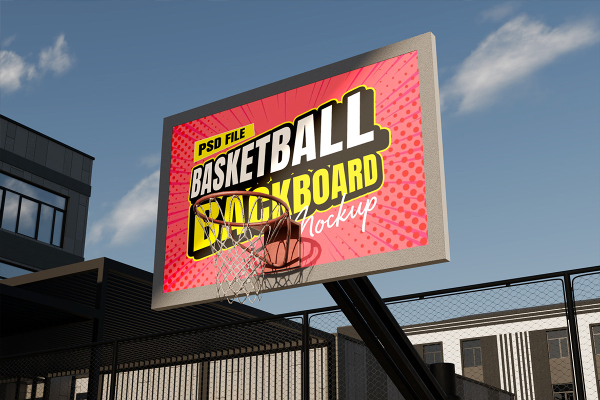 Basketball Backboard Mockup, a Mockup by Mockupnine (Photo 6 of 7)