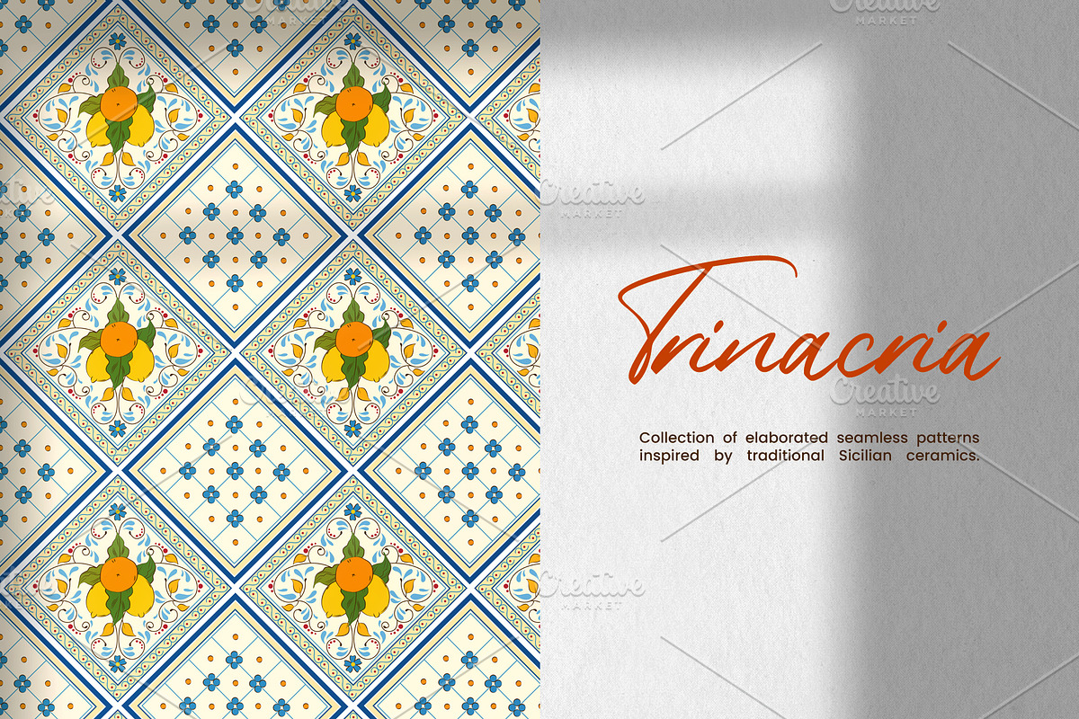 Sicilian Ceramics Pattern Collection, a Pattern Graphic by foxsong (Photo 2 of 8)