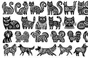 Vintage Animals and Fish Folk Art, an Illustration by devastd (Thumbnail 6 of 30)