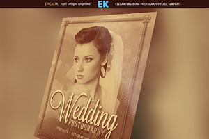 Elegant Wedding Photography Flyer, a Flyer Template by Epickita