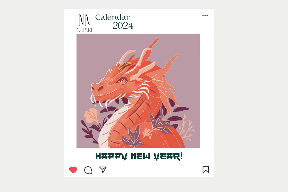 Dragon Calendar Templates 2024, a Print Template by NNclipart (Photo 15 of 15)