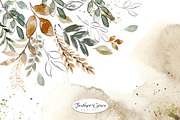 Watercolor Leaves & Washes, an Illustration by Feather Grace Designs (Thumbnail 5 of 11)