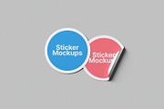 Round Sticker Mockups, a Print Template by artimasa (Thumbnail 3 of 6)
