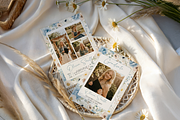 Dusty Blue Floral Graduation Invite, an Invitation Template by MockupWizard (Thumbnail 3 of 3)