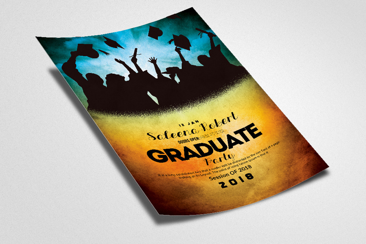 Graduation Party Flyer Template, a Flyer Template by Design Up (Photo 2 of 2)