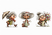 Funny Walking Grandma Clipart, an Illustration by Libby Wishes (Thumbnail 5 of 7)