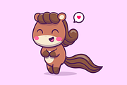 Cute Horse Dancing Cartoon, an Animal Illustration by Catalyst Labs (Thumbnail 2 of 3)