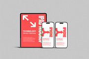 iPhone & iPad Pro Mockup, a Wearable Device Mockup by Pikachudesign (Thumbnail 4 of 5)