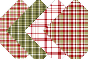 Christmas Plaids Digital Paper Pack