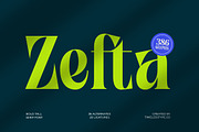 Zefta Bold Tall Modern Serif Font, a Serif Font by timelesstype.co (Thumbnail 1 of 20)