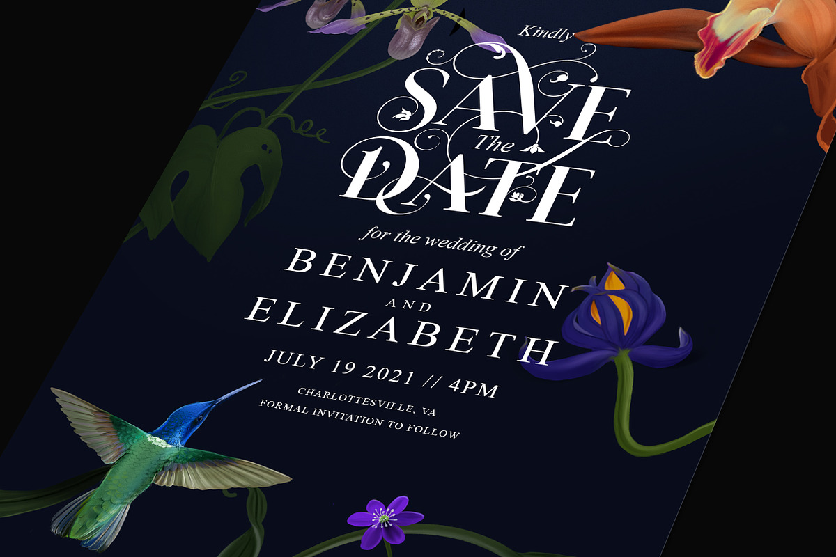 Dark Wedding Invitation Templates, an Invitation Template by vatesdesign (Photo 3 of 5)