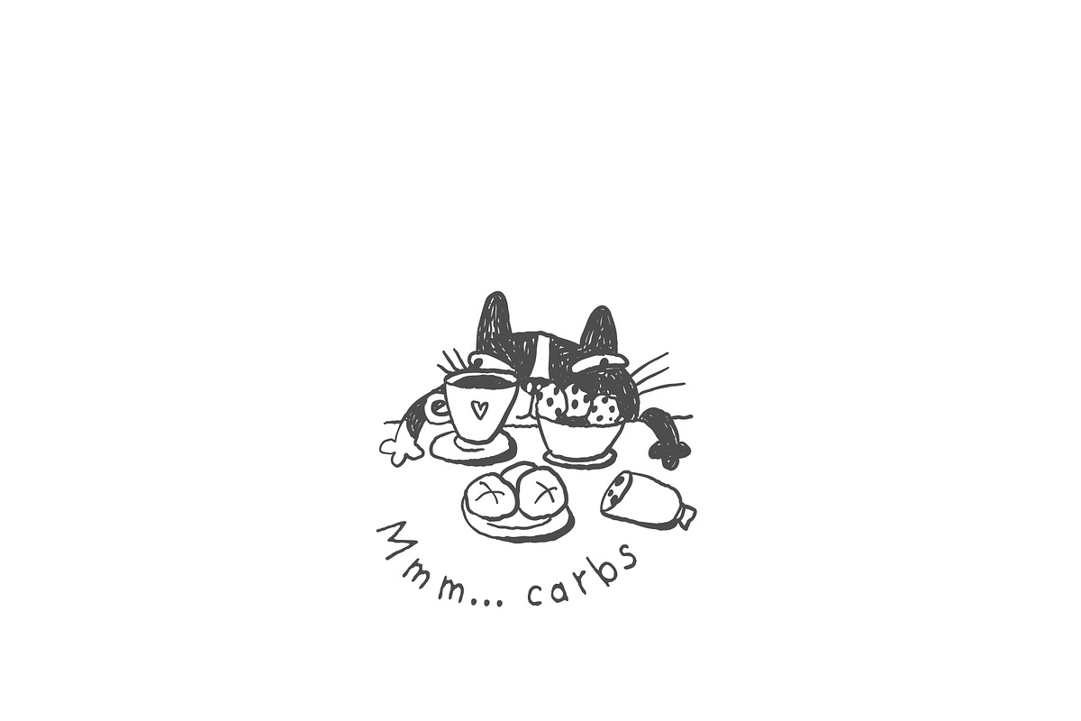 Funny Cat Line Art Doodles, an Illustration by Anastasiya Klempach (Photo 5 of 10)