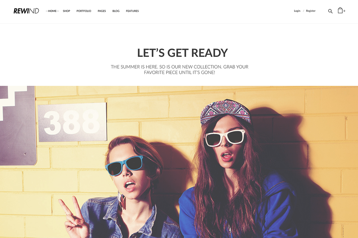 Rewind-eCommerce Fashion Bootstrap, a Bootstrap Template by IwThemes (Photo 7 of 8)