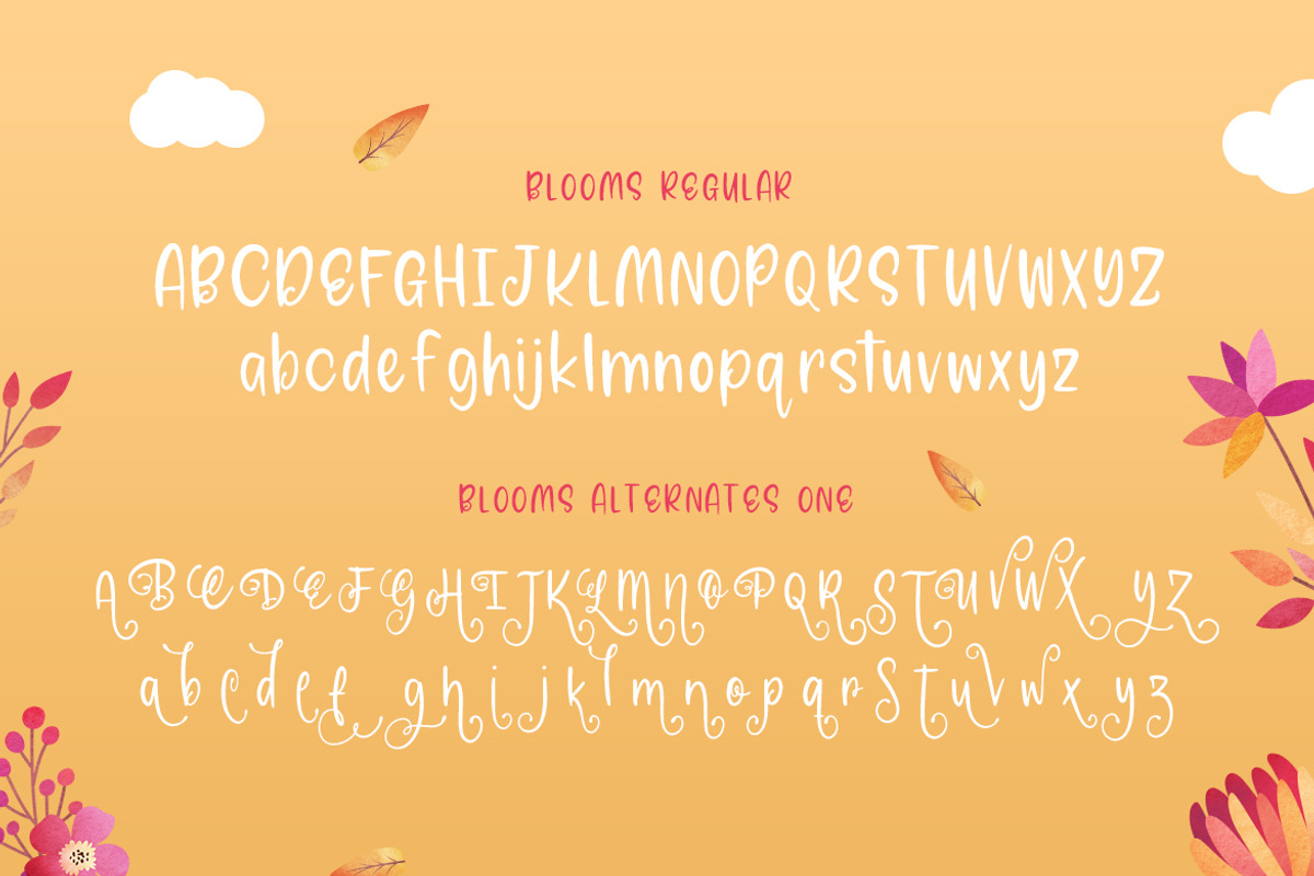 Blooms Font Family, a Script Font by Salt & Pepper Designs (Photo 5 of 8)