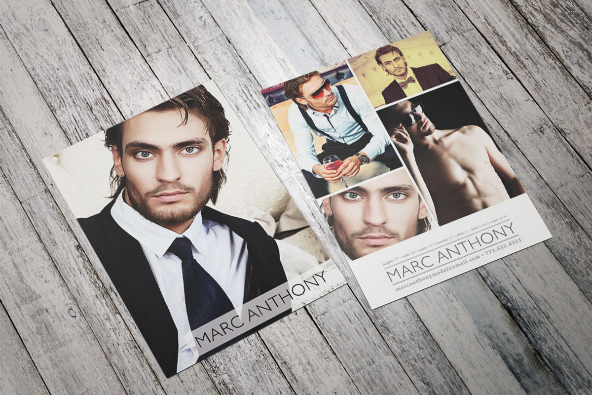 Model Comp Card Kit, a Flyer Template by Nate Bartlett Design (Photo 2 of 4)