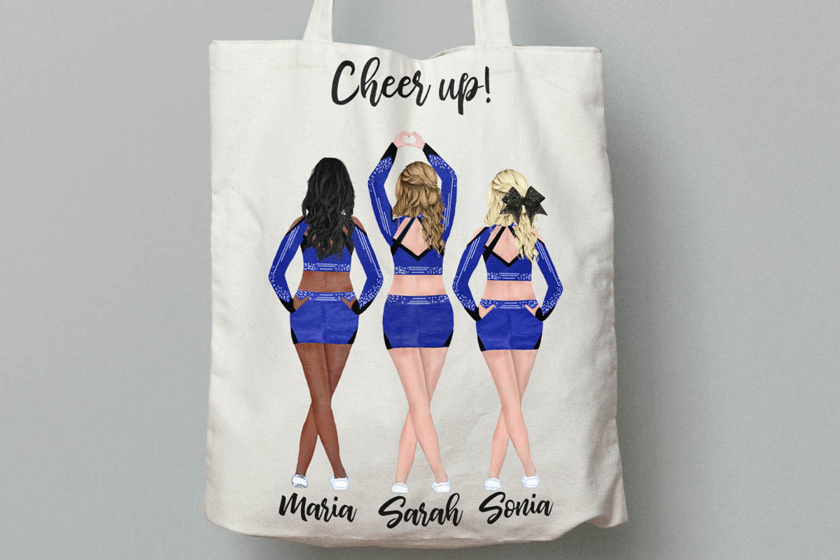 Cheerleaders Clipart, Girls clipart, a Person Illustration by LeCoqDesign (Photo 7 of 8)