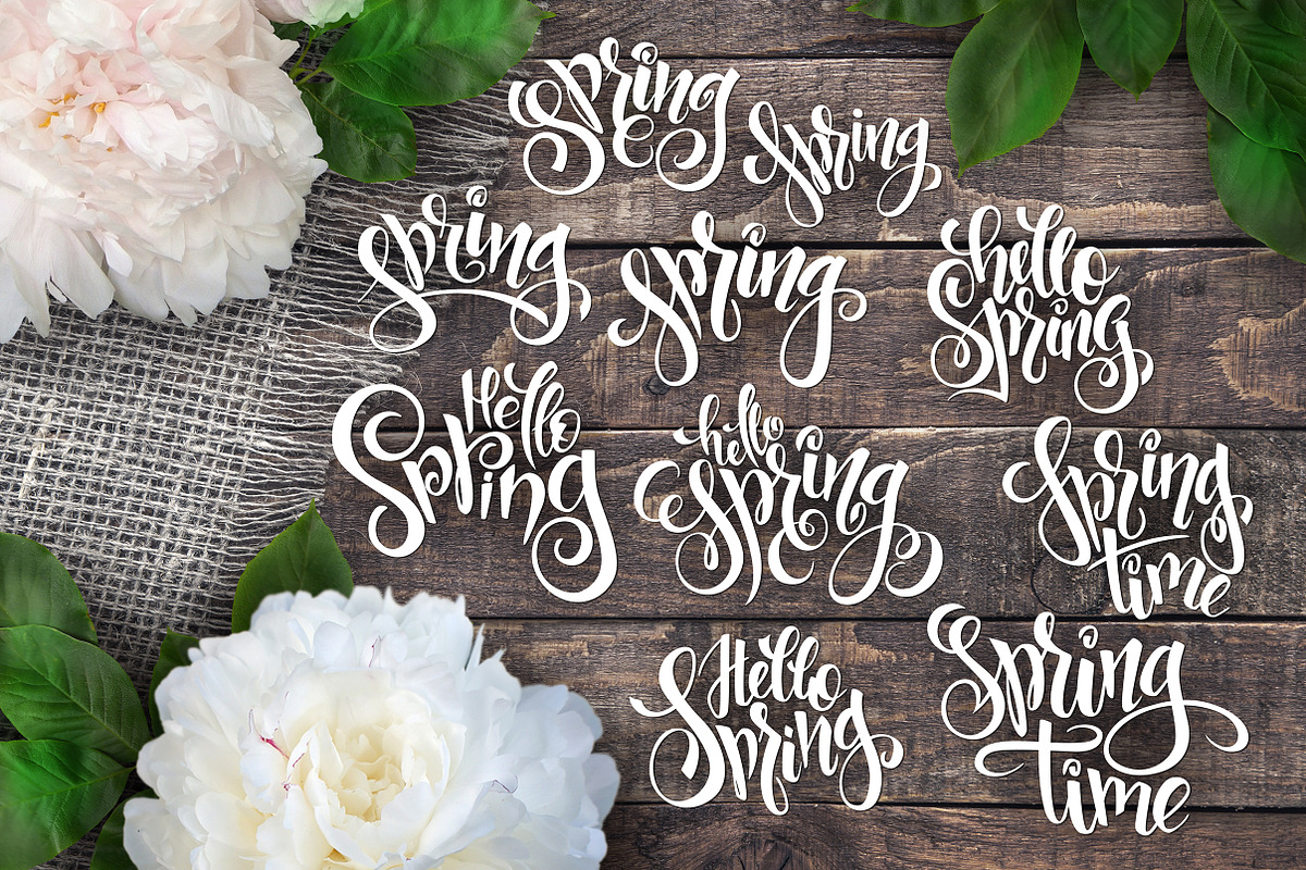 Spring lettering overlays collection, a Graphic by catary art (Photo 4 of 4)