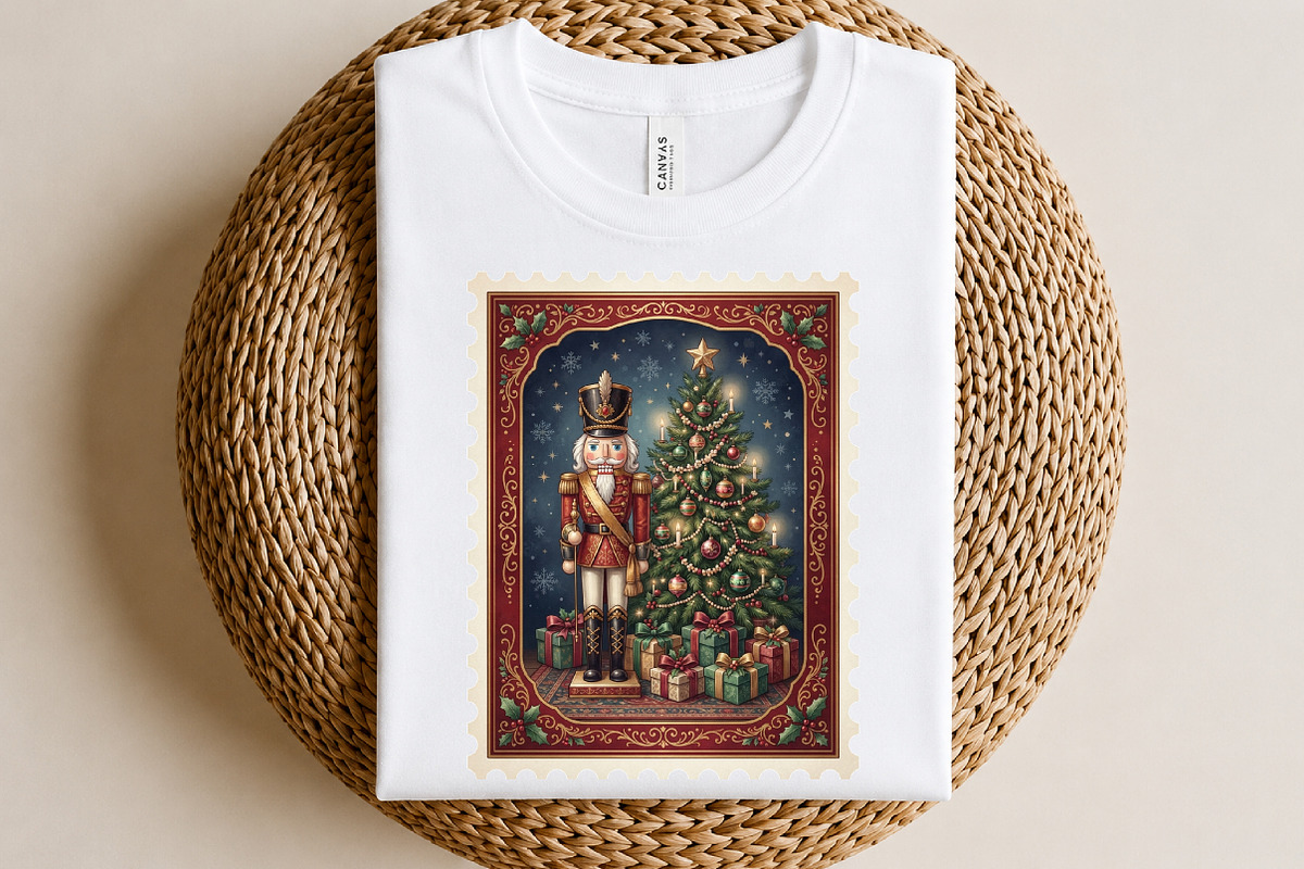 Vintage Christmas Stamps PNG Bundle, a Transportation Illustration by Digital Artistic99 (Photo 7 of 9)