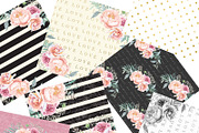 FLORAL DIGITAL PAPER PACK, a Pattern Graphic by rusticmelody (Thumbnail 2 of 2)