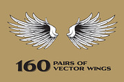 160 Pairs of Vector Wings, an Object Graphic by Damien (Thumbnail 1 of 17)
