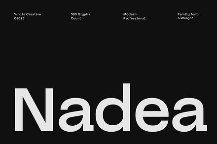 Nadea Sans Serif, a Sans Serif Font by Yukita Creative