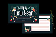 Green New Year Greeting Card, a Card Template by Neermana (Thumbnail 2 of 4)