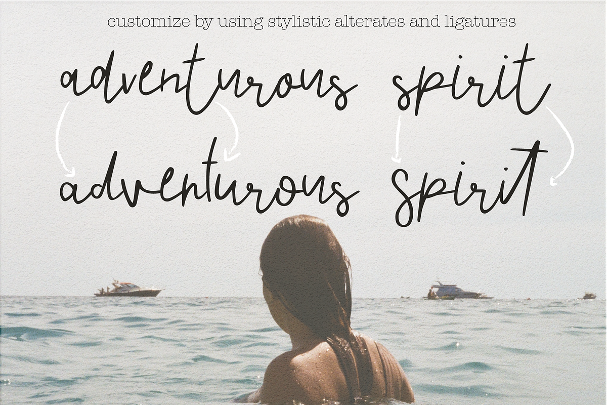 Champagne Flute Calligraphy Font, a Script Font by Kellie Jayne Studio (Photo 6 of 10)
