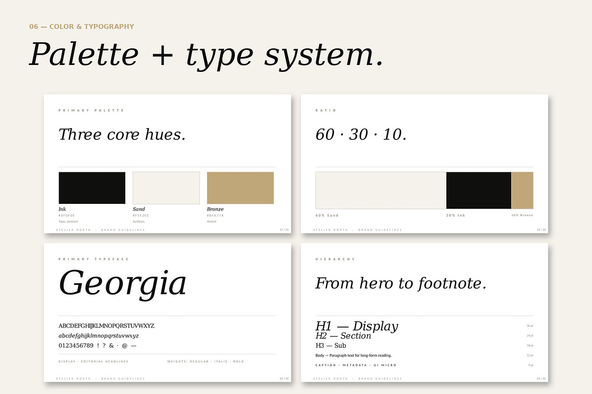Brand Guidelines Template — 3-in-1, a Branding & Logo Template by Just Necessary (Photo 7 of 9)