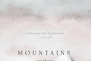 MOUNTAINS aesthetic *watercolor*, a Background Graphic by Youksy (Thumbnail 10 of 16)