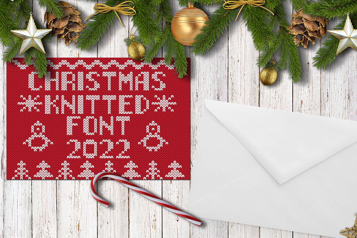 Christmas Knitted Font Web, a Symbol Font by Artolus (Photo 9 of 9)