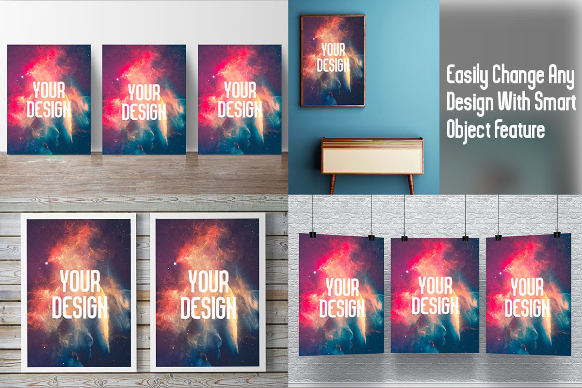 Minimalist Poster Mock Up Bundle, an Advertising Mockup by Pixel Place (Photo 8 of 11)