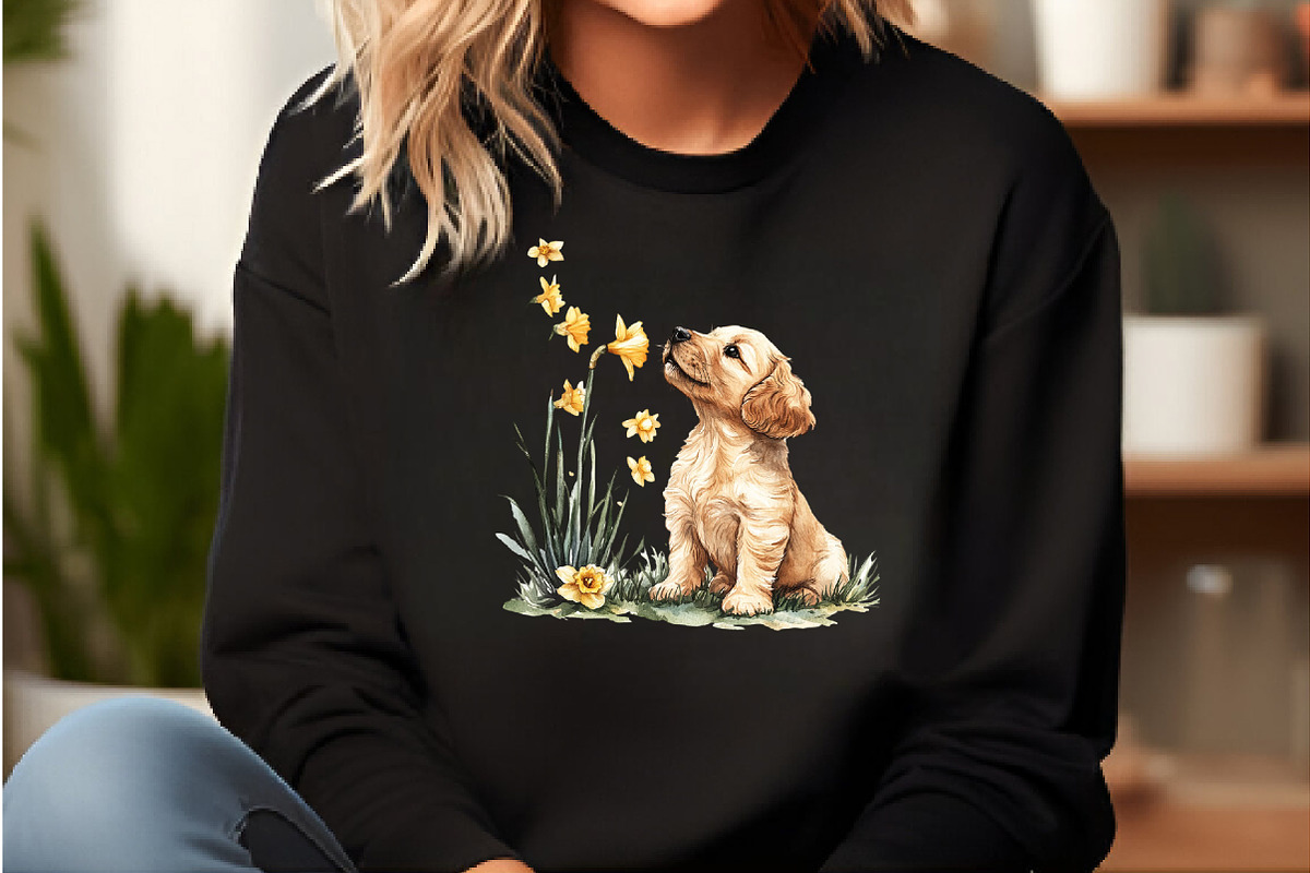 Cute Animals with Daffodils Flowers, an Illustration by DreamCafeArt (Photo 6 of 7)