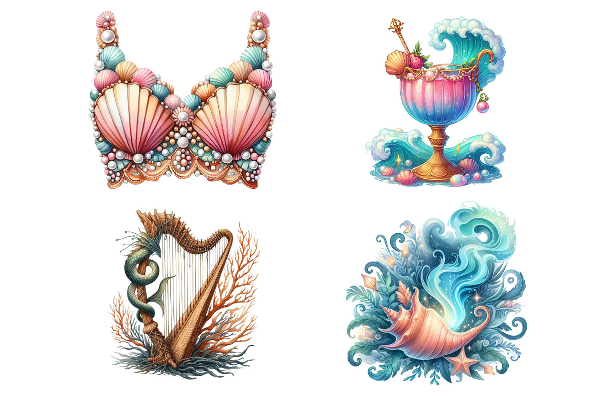 Siren Summer Clipart, an Illustration by Pixels.Craft (Photo 7 of 8)