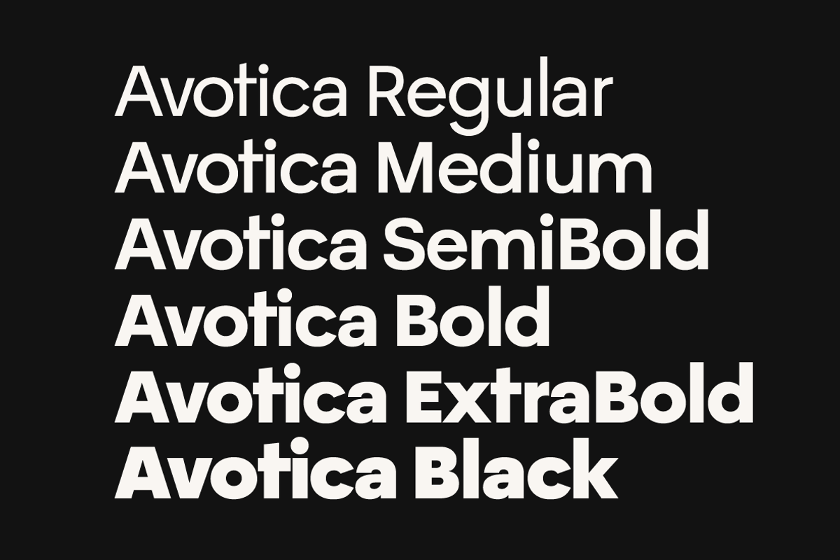 Avotica - Geometric Font Family, a Sans Serif Font by Yukita Creative (Photo 2 of 9)