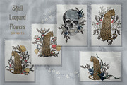 Skull Leopard Flowers, a Texture Illustration by LanaDzi (Thumbnail 13 of 13)
