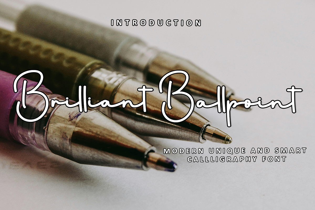 Brilliant Ballpoint, a Handwritten Font by InermediaSTUDIO (Photo 1 of 8)